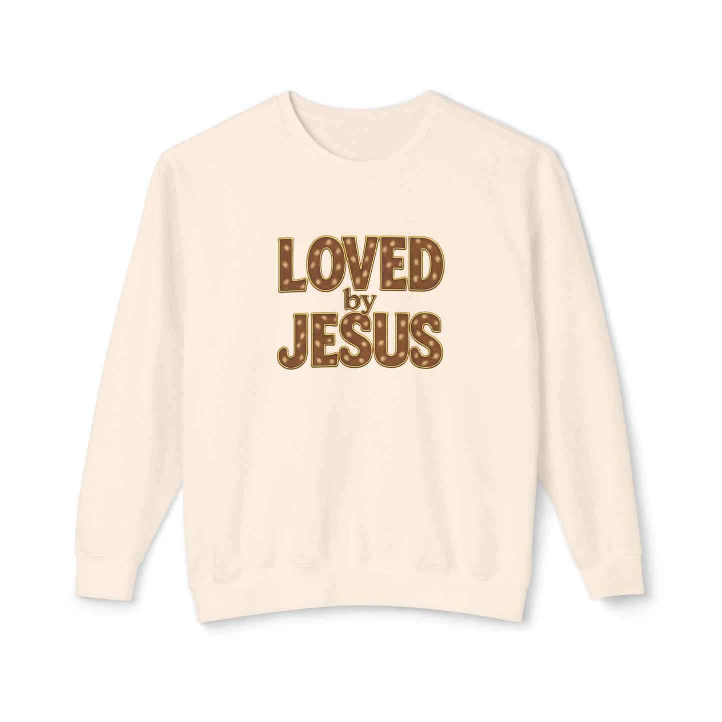 "Loved by Jesus" Deer Darling© Crewneck- Comfort colors Luxe Sweatshirt