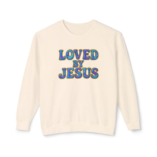 "Loved by Jesus" Mermaid Luxe© Comfort Colors Crewneck