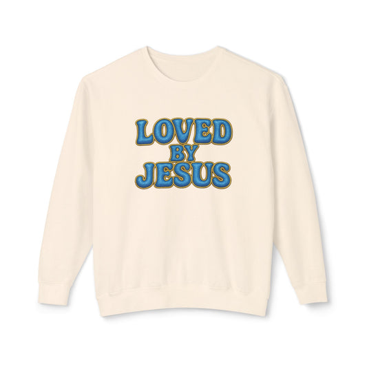 "Loved by Jesus" Royal Blue Luxe© Comfort Colors Crewneck