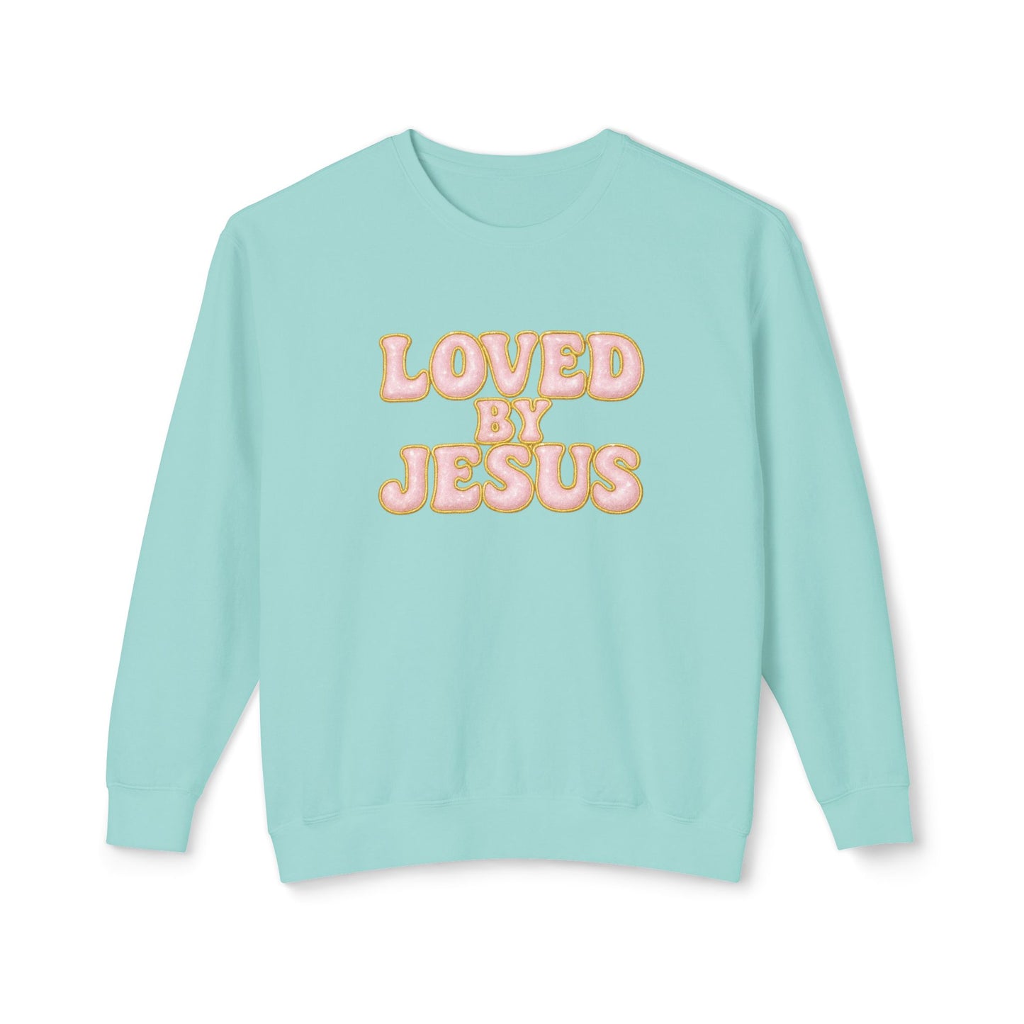 "Loved by Jesus" Light Pink Opal Luxe© Comfort Colors Crewneck