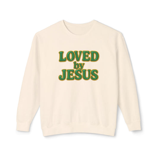 "Loved by Jesus" Emerald Luxe© Comfort Colors Crewneck