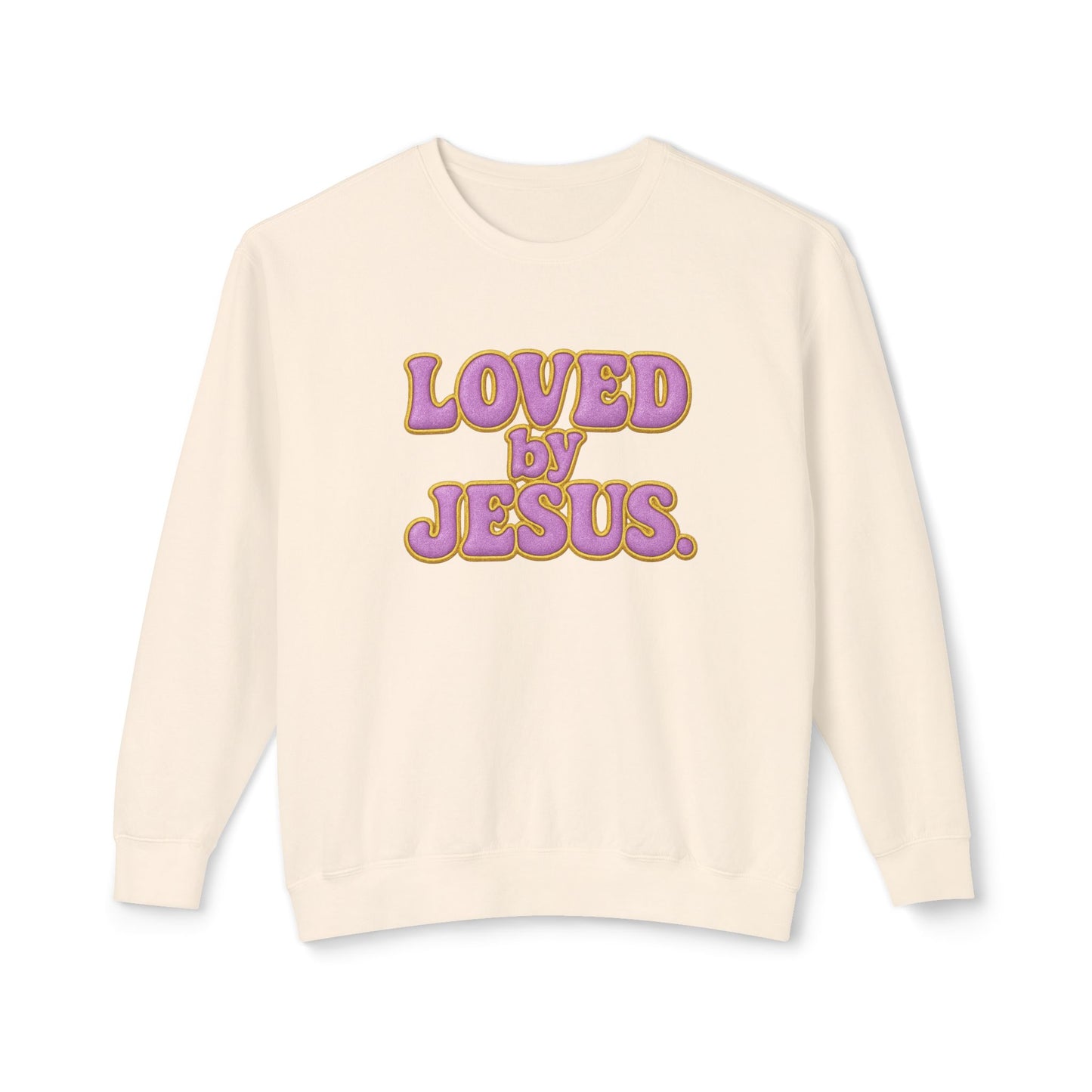 "Loved by Jesus" Violet Luxe© Comfort Colors Crewneck