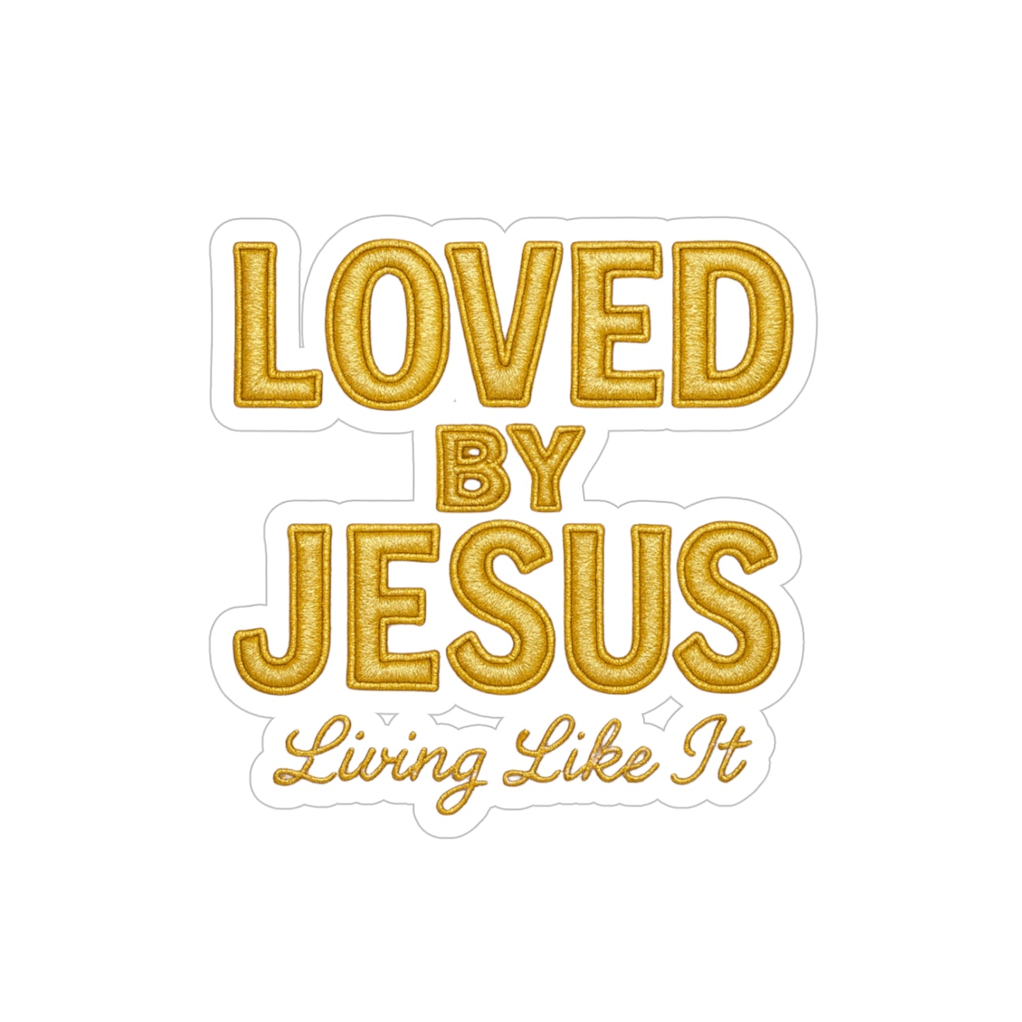 "Loved by Jesus" Mirror Treasure Christian Sticker