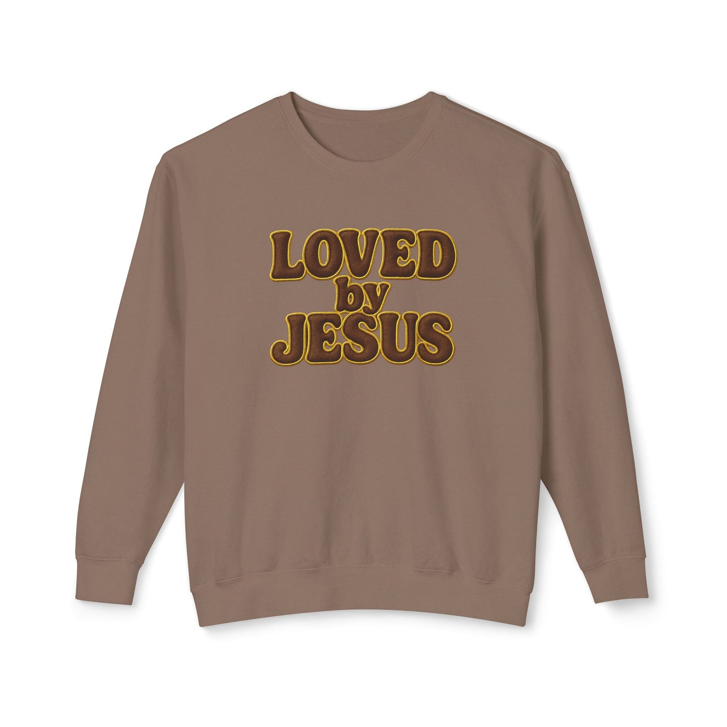 "Loved by Jesus" Chocolate Brown Luxe© Comfort Colors Crewneck