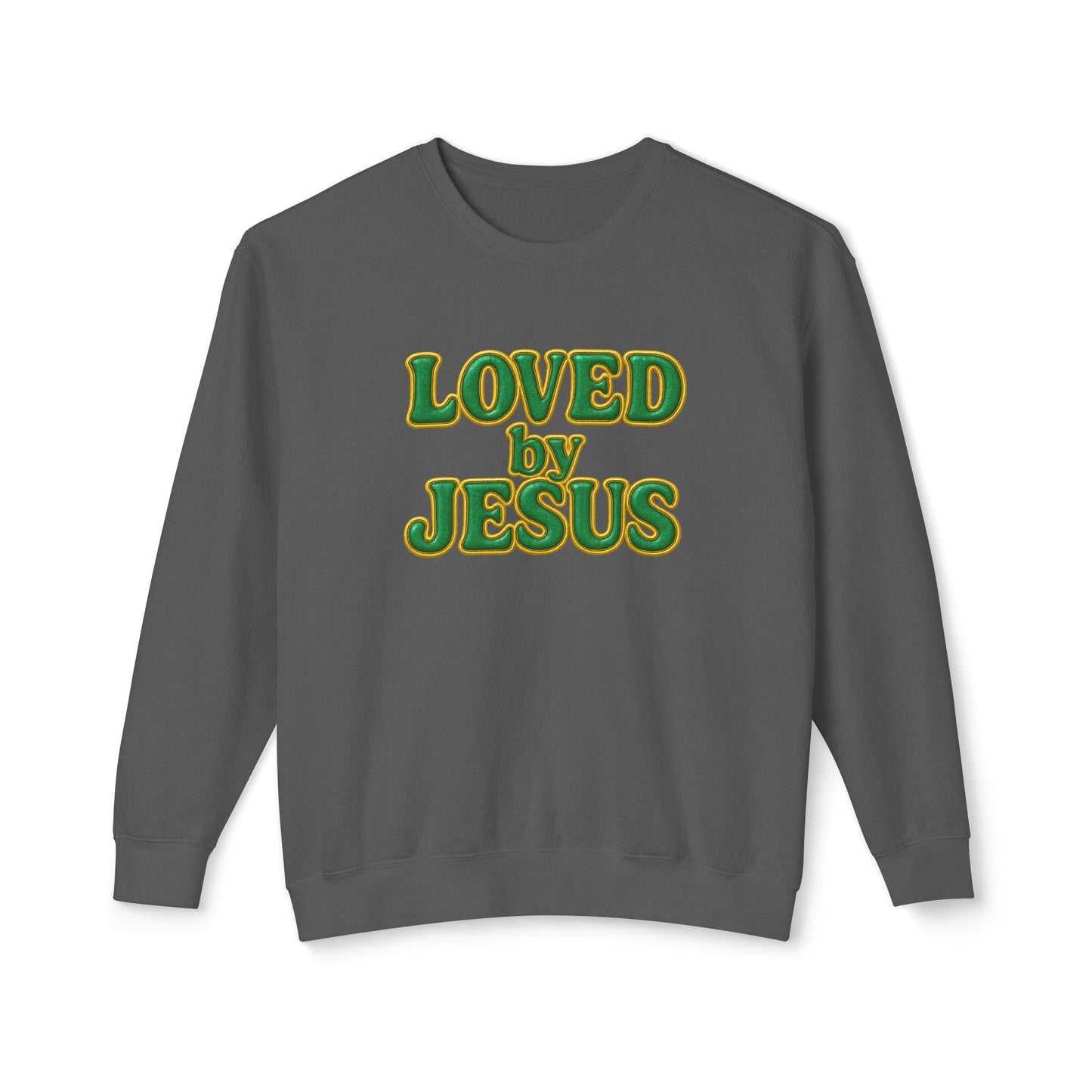 "Loved by Jesus" Emerald Luxe© Comfort Colors Crewneck