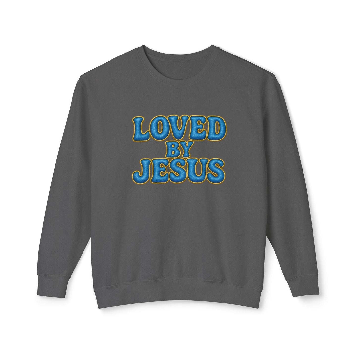 "Loved by Jesus" Royal Blue Luxe© Comfort Colors Crewneck