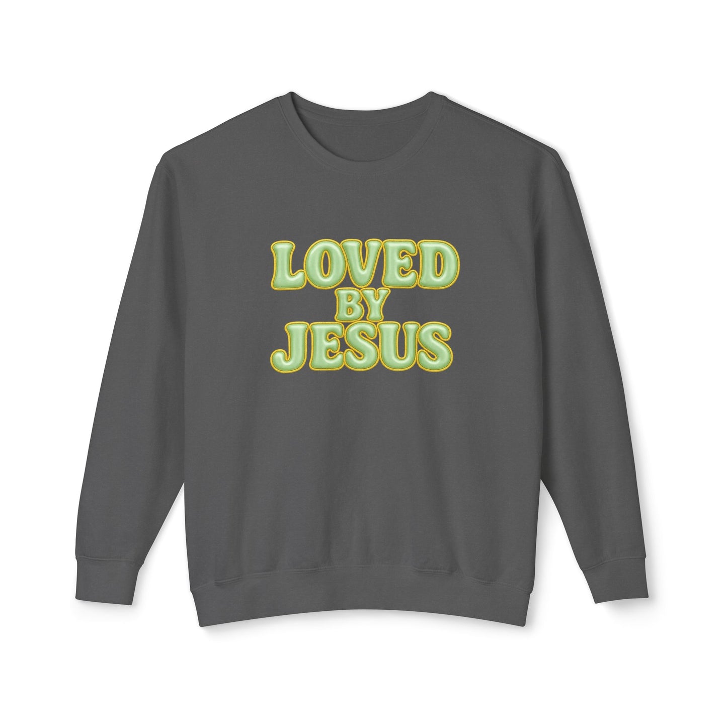 "Loved by Jesus" Mint Luxe© Comfort Colors Crewneck