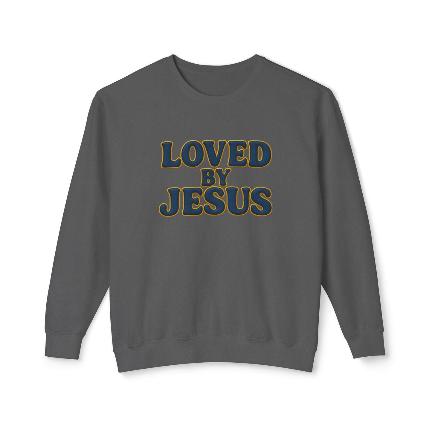 "Loved by Jesus" Sapphire Luxe© Comfort Colors Crewneck