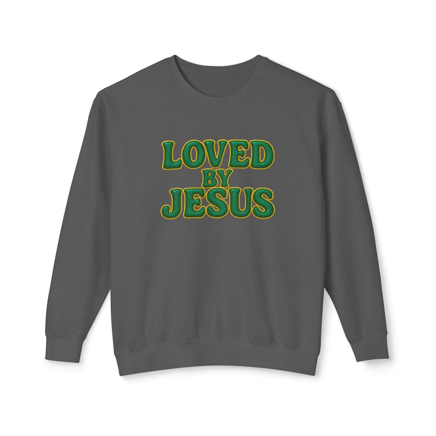 "Loved by Jesus" Emerald Luxe© Comfort Colors Crewneck