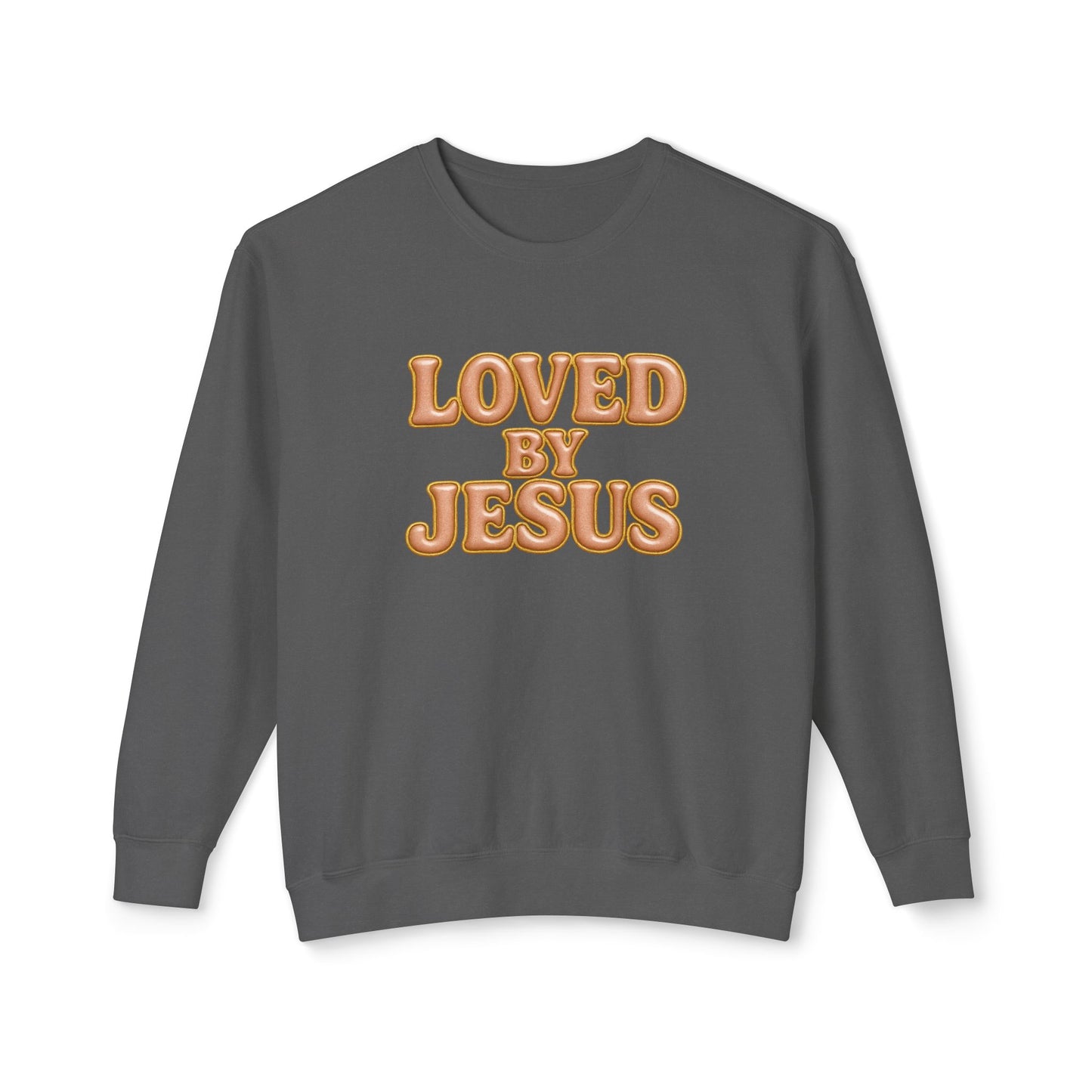 "Loved by Jesus" Rose Gold Luxe© Comfort Colors Crewneck