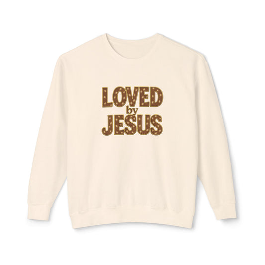 "Loved by Jesus" Deer Darling© Crewneck- Comfort colors Luxe Sweatshirt