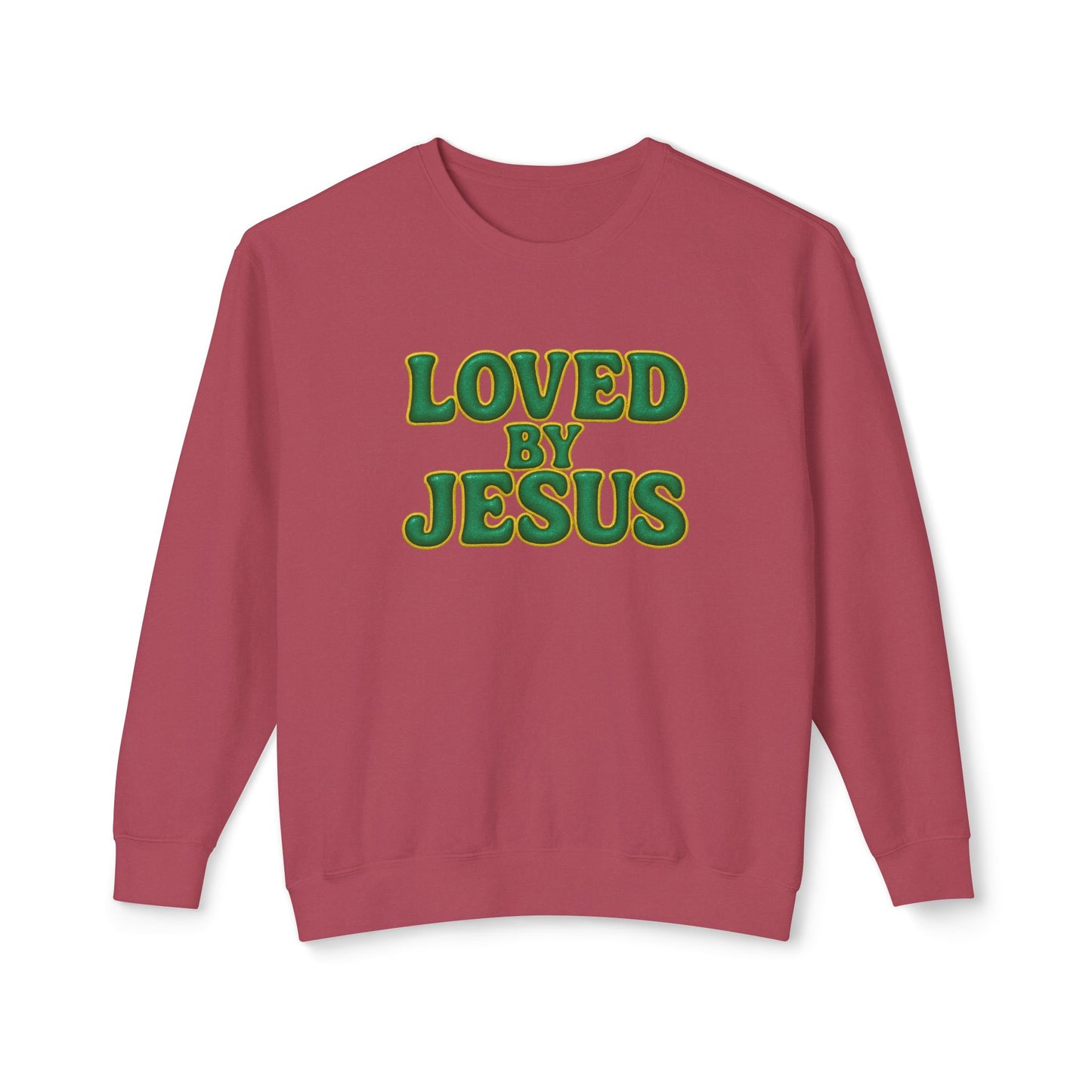 "Loved by Jesus" Emerald Luxe© Comfort Colors Crewneck