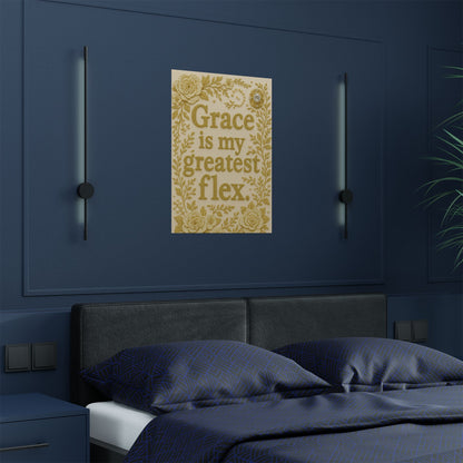 "Grace is My Greatest Flex" Christian Wall Art