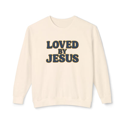 "Loved by Jesus" Sapphire Luxe© Comfort Colors Crewneck