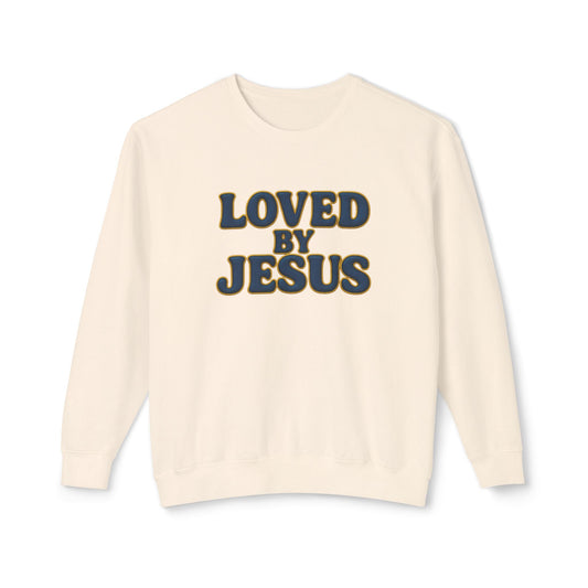 "Loved by Jesus" Sapphire Luxe© Comfort Colors Crewneck