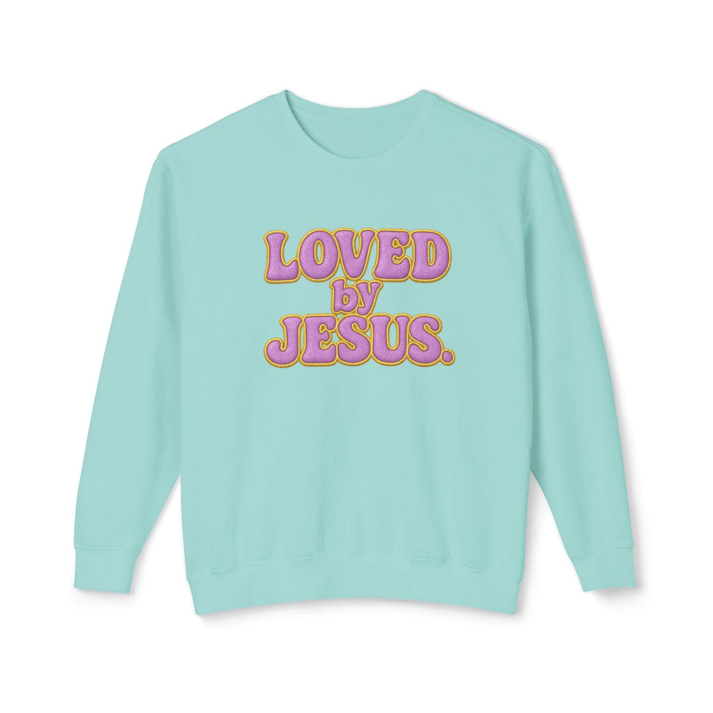 "Loved by Jesus" Violet Luxe© Comfort Colors Crewneck