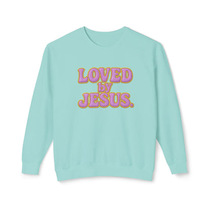 "Loved by Jesus" Violet Luxe© Comfort Colors Crewneck