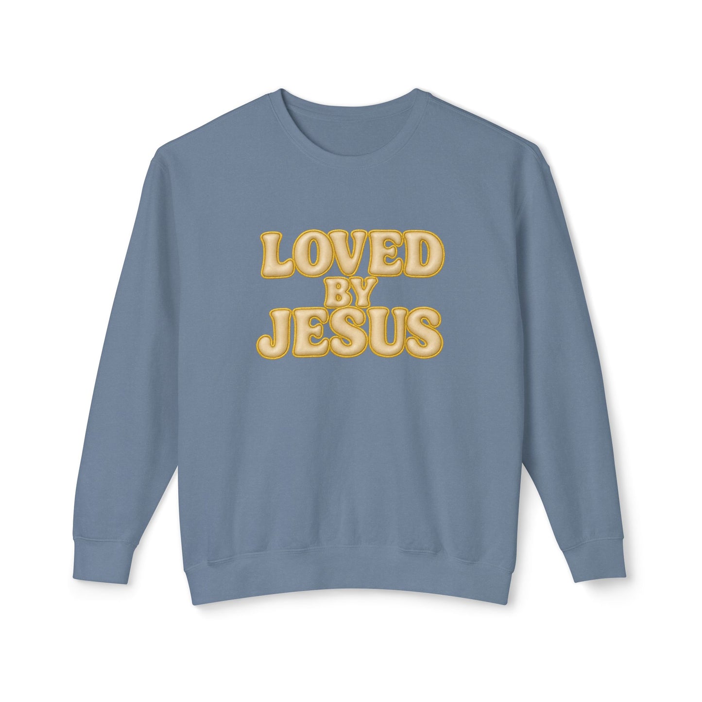 "Loved by Jesus" Vanilla Latte Comfort Colors Crewneck