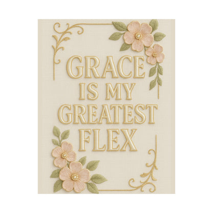 "Grace is My Greatest Flex" Christian Wall Art