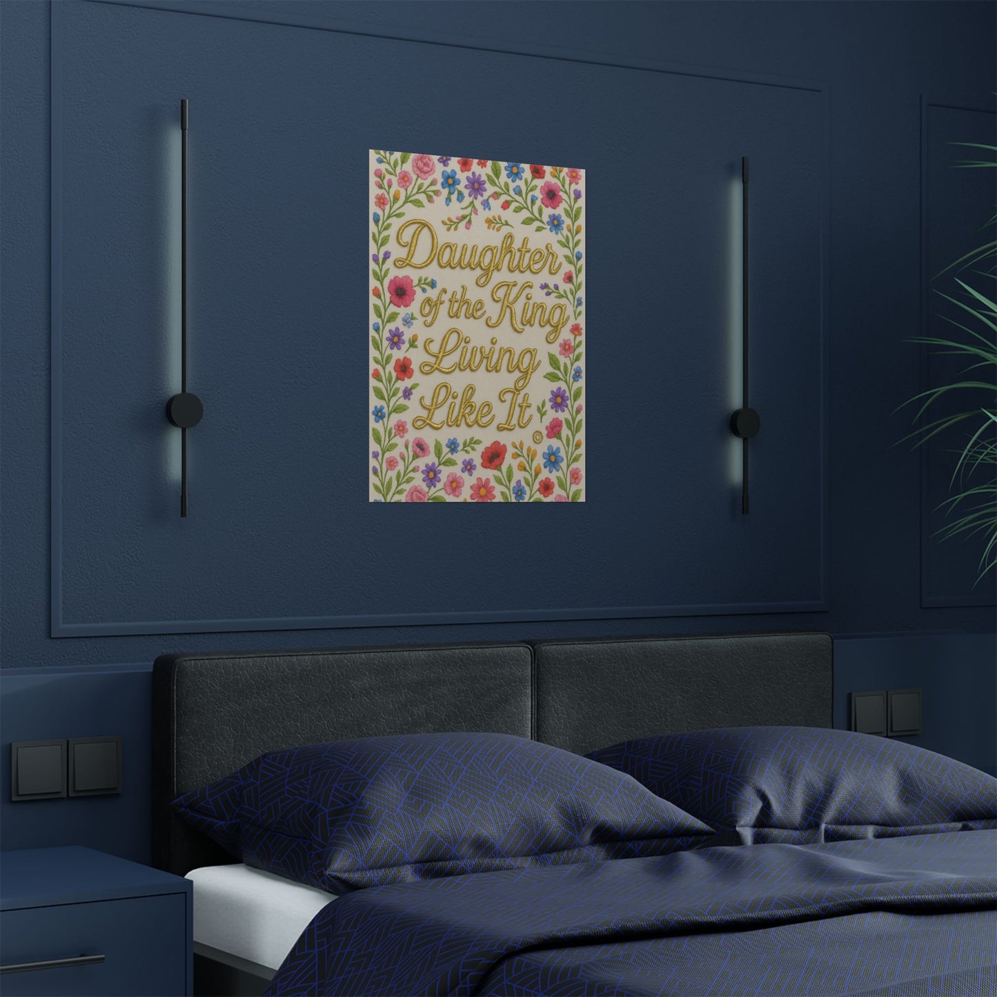 "Daughter of the King Living Like it" Christian Wall Art