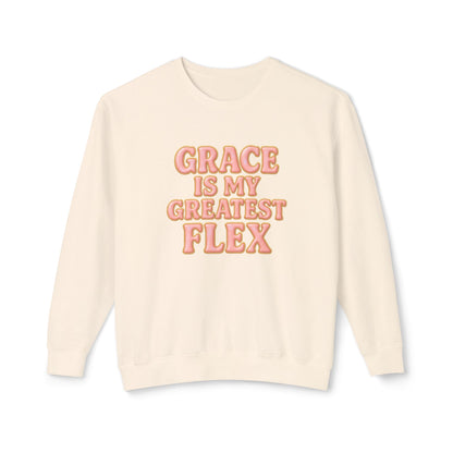 "Grace is My Greatest Flex" Comfort Colors Crewneck