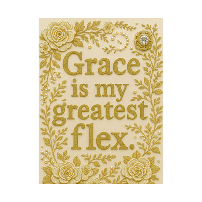 "Grace is My Greatest Flex" Christian Wall Art