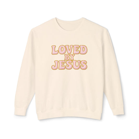 "Loved by Jesus" Light Pink Opal Luxe© Comfort Colors Crewneck