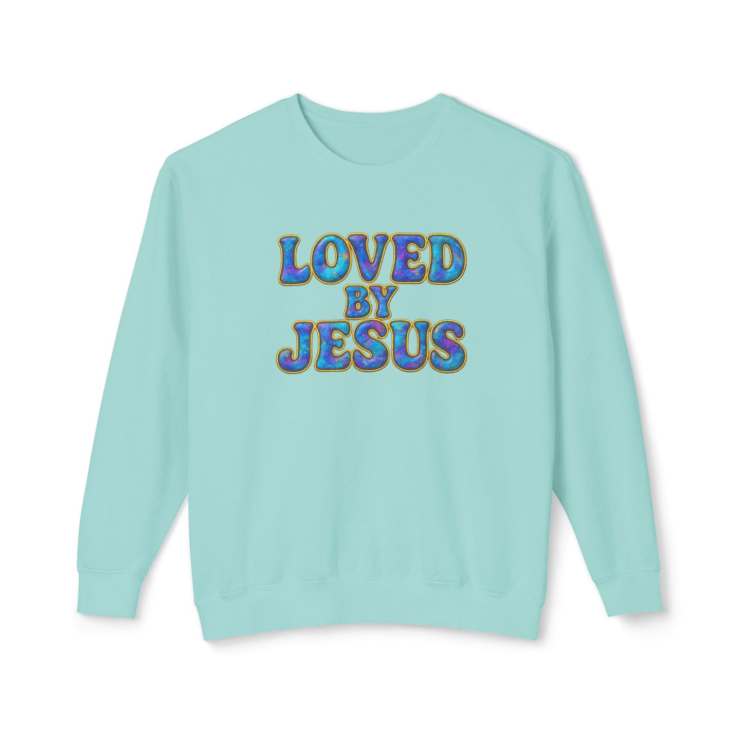 "Loved by Jesus" Mermaid Luxe© Comfort Colors Crewneck