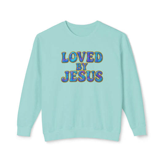 "Loved by Jesus" Mermaid Luxe© Comfort Colors Crewneck