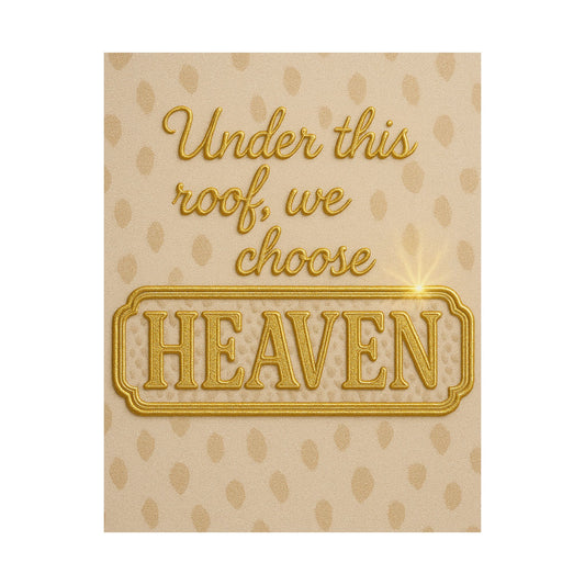 "Under This Roof We Choose Heaven" Christian Wall Art