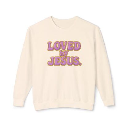 "Loved by Jesus" Violet Luxe© Comfort Colors Crewneck