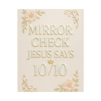 "Mirror Check Jesus Says 10/10" Christian Wall Art