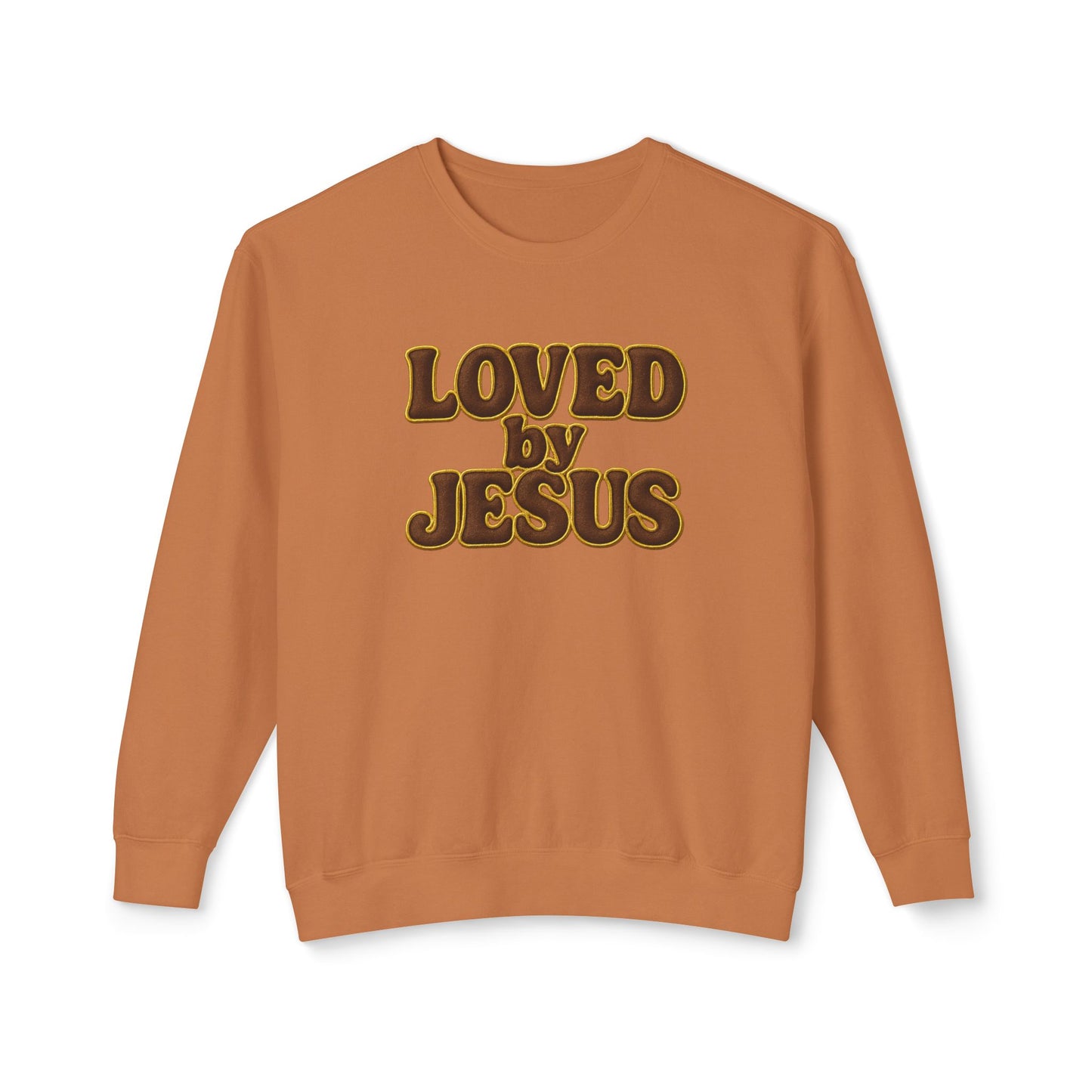 "Loved by Jesus" Chocolate Brown Luxe© Comfort Colors Crewneck