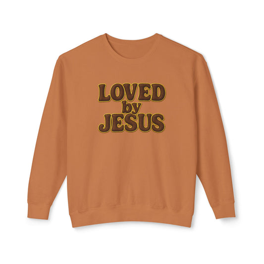 "Loved by Jesus" Chocolate Brown Luxe© Comfort Colors Crewneck