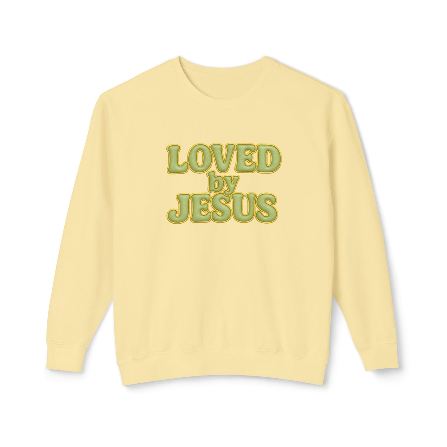 "Loved by Jesus" Sage Luxe© Comfort Colors Crewneck