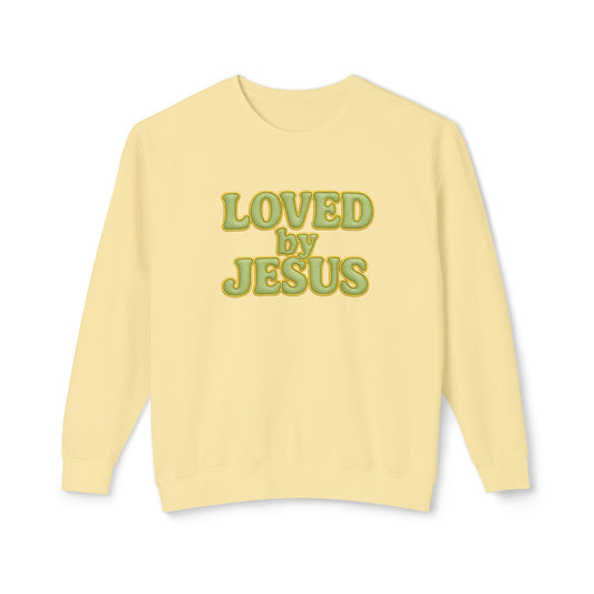 "Loved by Jesus" Sage Luxe© Comfort Colors Crewneck