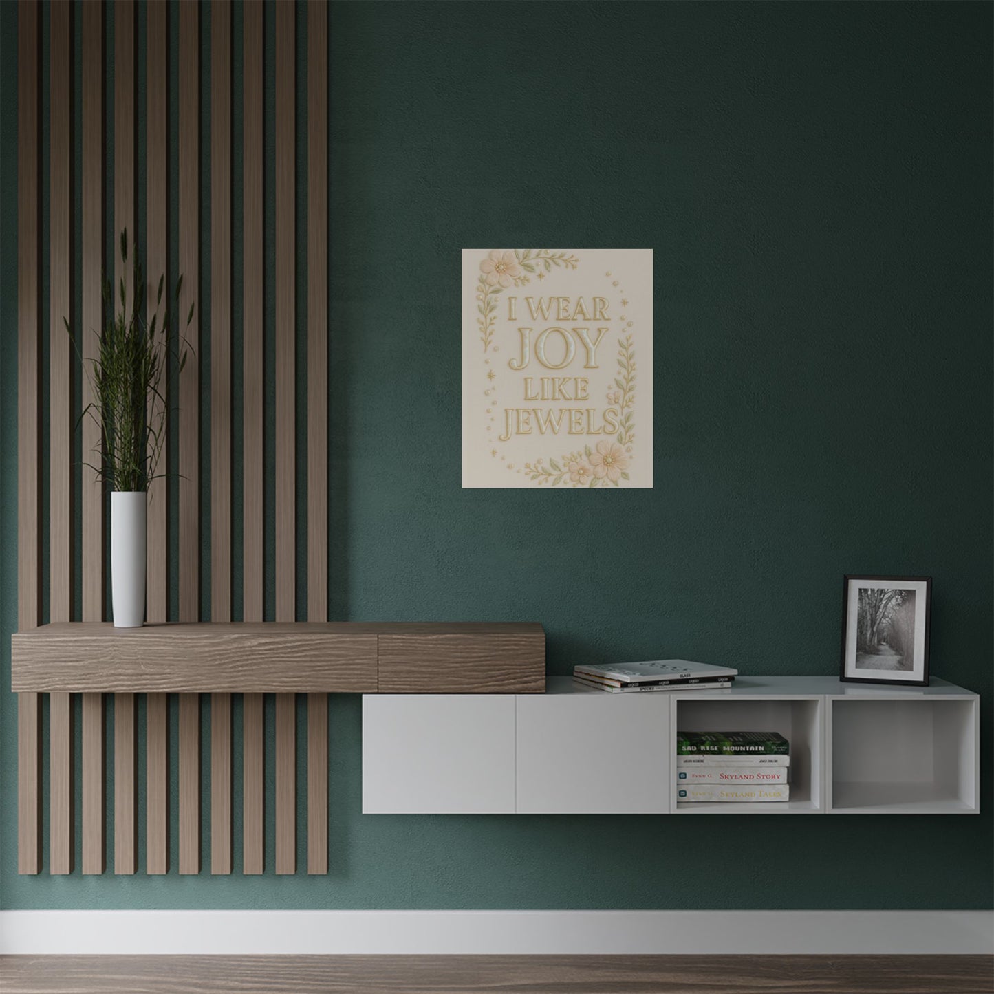 "I Wear Joy Like Jewels" Christian Wall Art