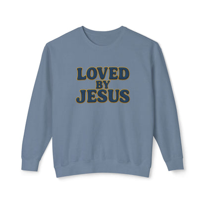 "Loved by Jesus" Sapphire Luxe© Comfort Colors Crewneck
