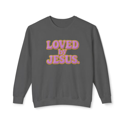 "Loved by Jesus" Violet Luxe© Comfort Colors Crewneck