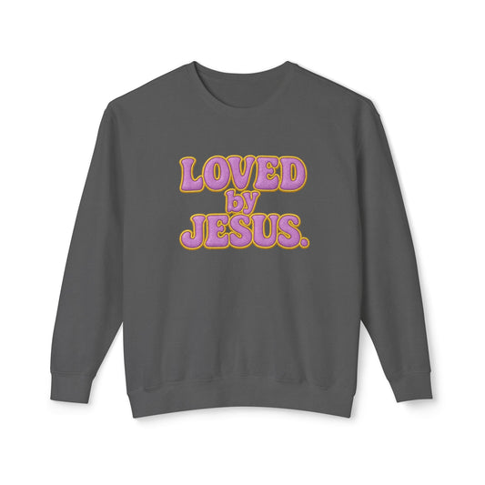 "Loved by Jesus" Violet Luxe© Comfort Colors Crewneck