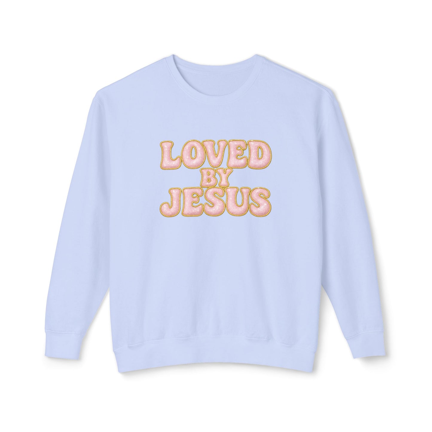 "Loved by Jesus" Light Pink Opal Luxe© Comfort Colors Crewneck
