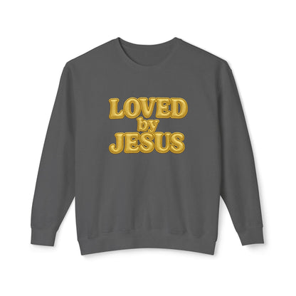 "Loved by Jesus" Sand Beige Luxe© Comfort Colors Crewneck