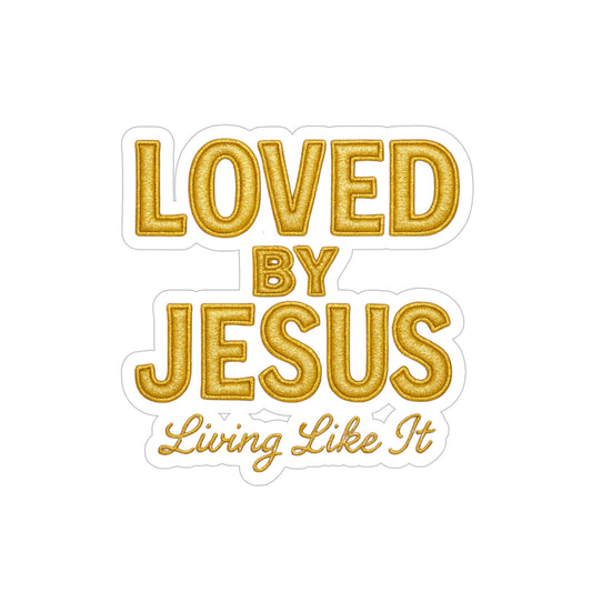"Loved by Jesus" Mirror Treasure Christian Sticker