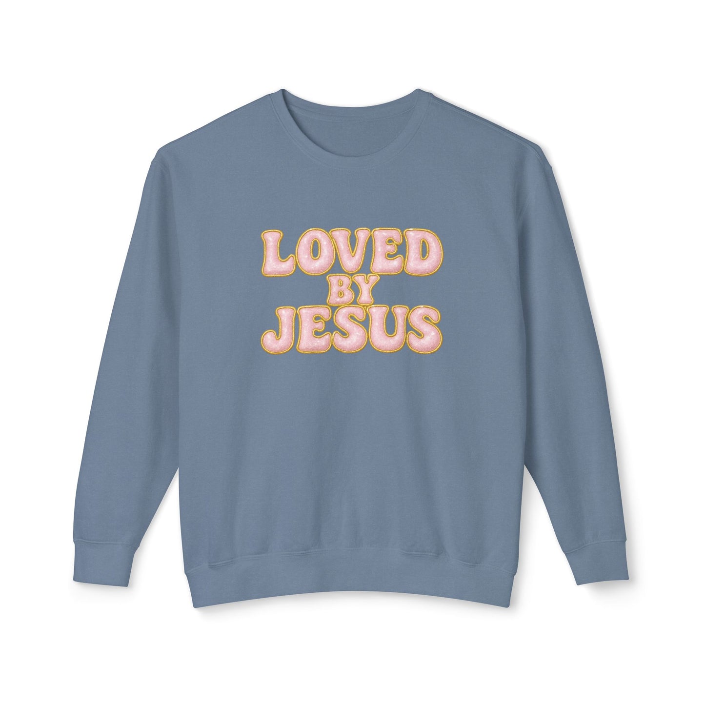 "Loved by Jesus" Light Pink Opal Luxe© Comfort Colors Crewneck