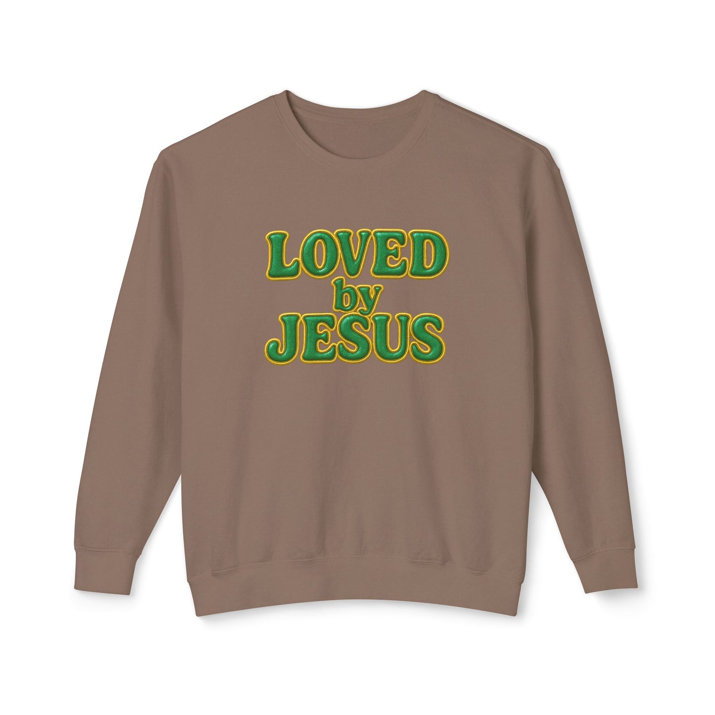 "Loved by Jesus" Emerald Luxe© Comfort Colors Crewneck