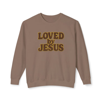 "Loved by Jesus" Chocolate Brown Luxe© Comfort Colors Crewneck
