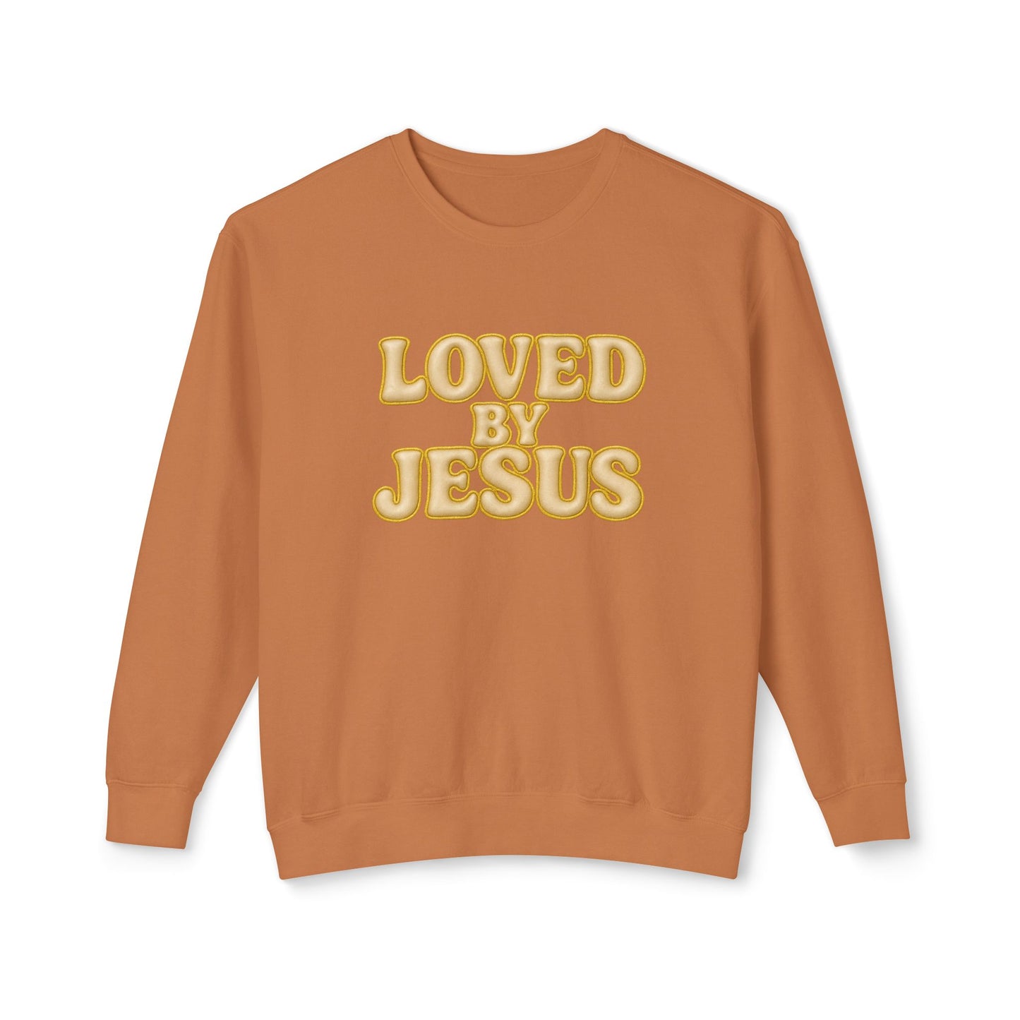 "Loved by Jesus" Vanilla Latte Comfort Colors Crewneck