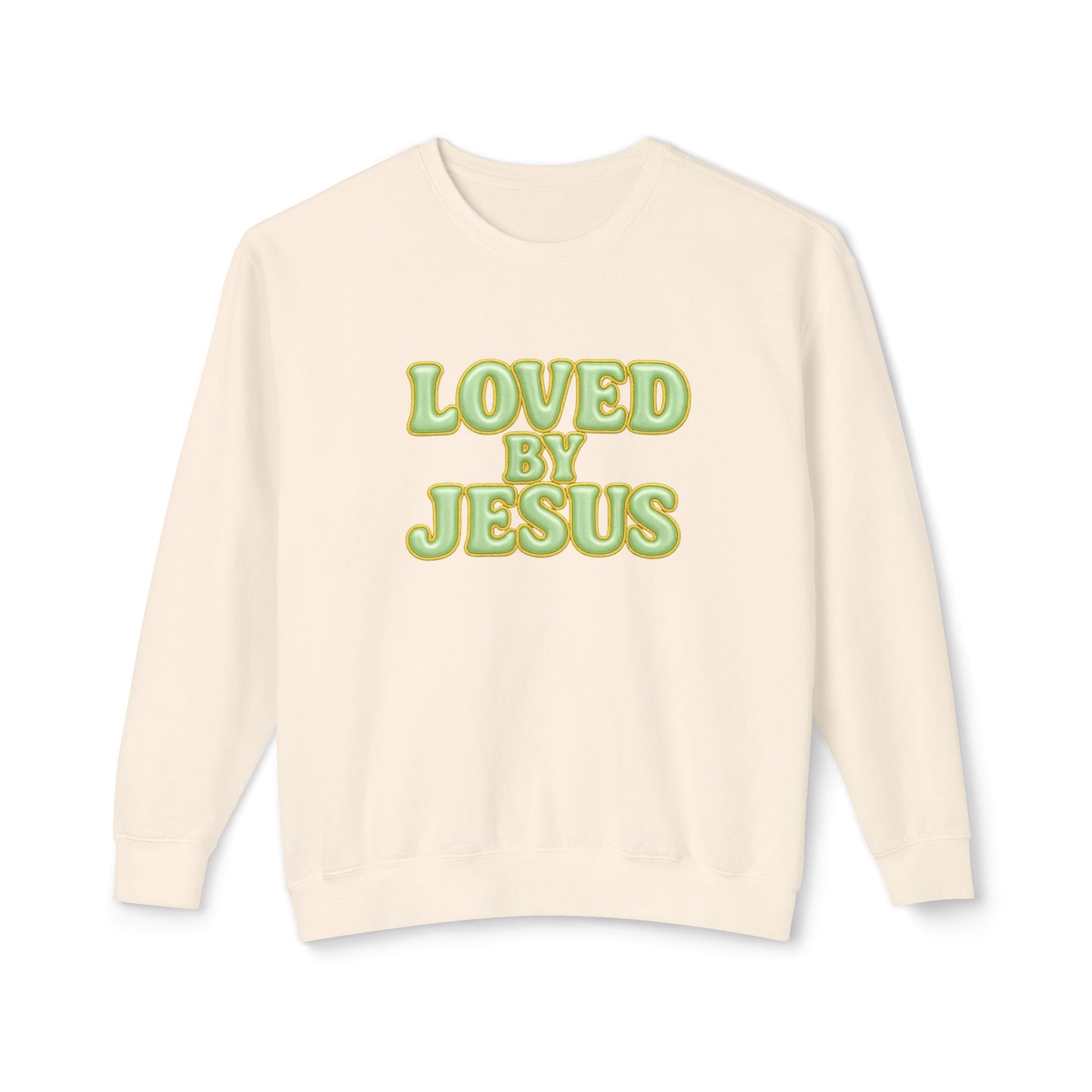 "Loved by Jesus" Mint Luxe© Comfort Colors Crewneck