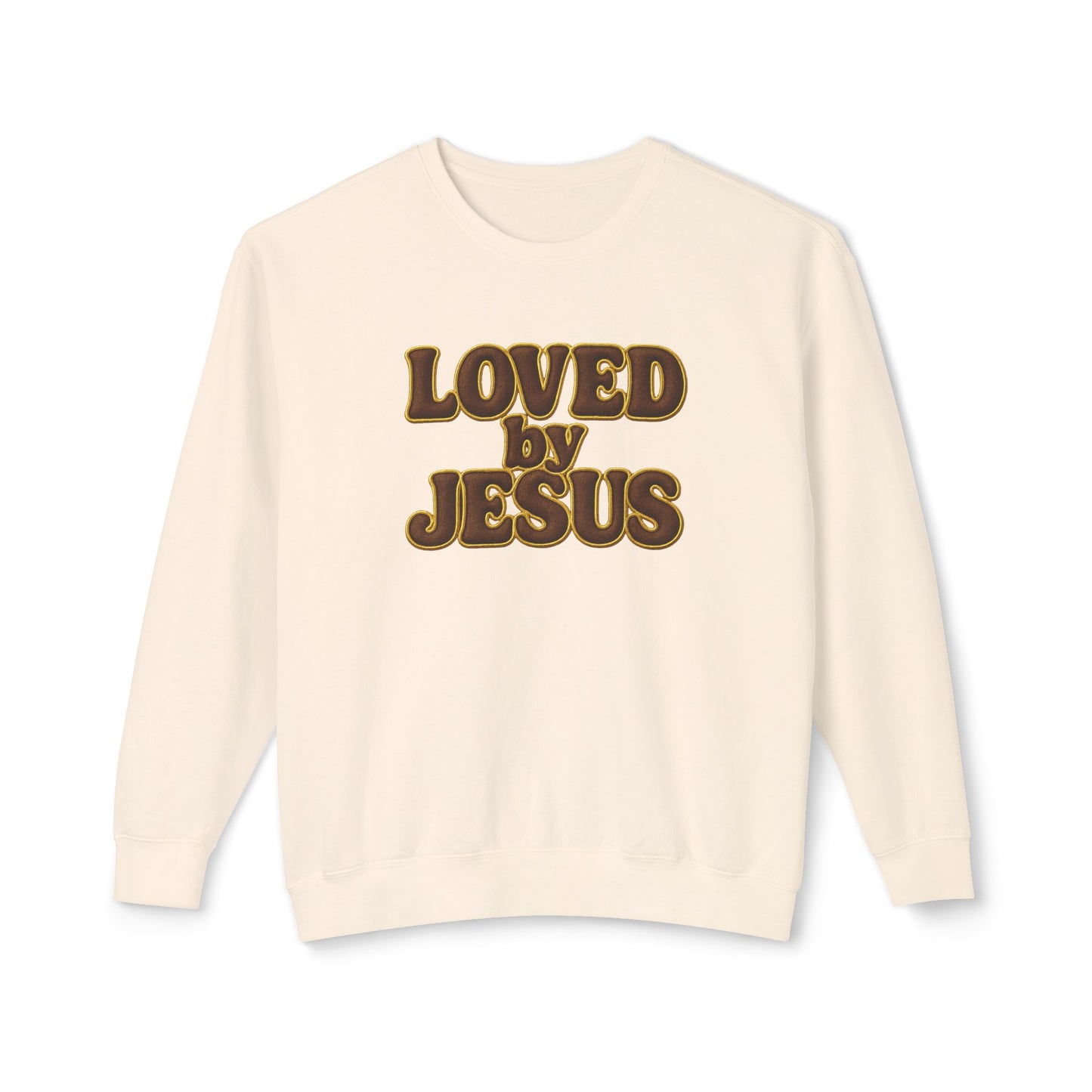 "Loved by Jesus" Chocolate Brown Luxe© Comfort Colors Crewneck
