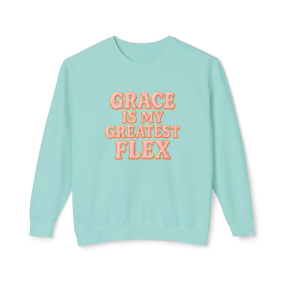 "Grace is My Greatest Flex" Comfort Colors Crewneck